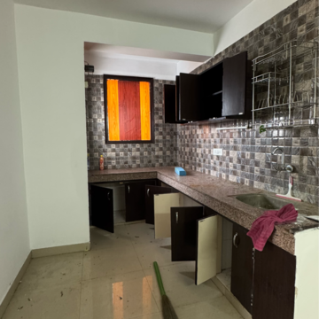 Kitchen in 1 BHK Builder Floor at Palm Residency Chhatarpur, Rajpur Khurd Extension – for Rent