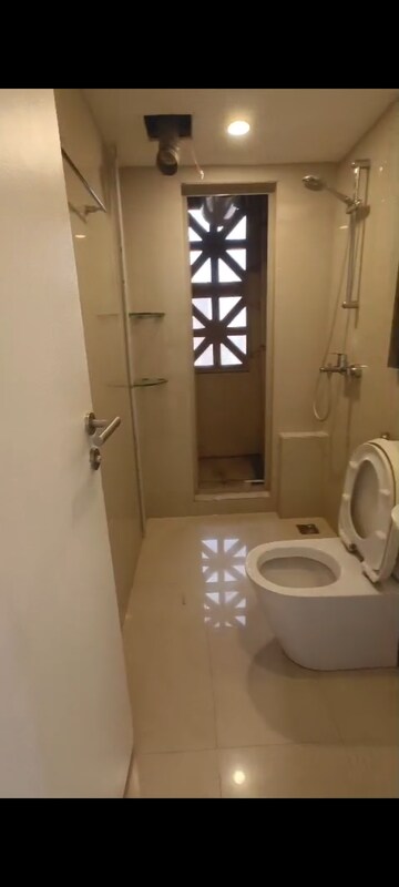 Bathroom in 1 BHK Apartment at Hiranandani Estate Solitaire C, Ghodbunder Road – for Rent