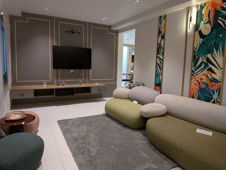 Living Room, my-home-sayuk 3 Bedroom 2262 Sq.Ft. Apartment In Tellapur Hyderabad 9247885