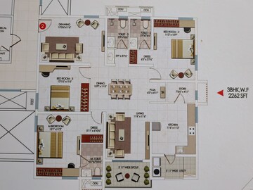 Floor Plan in 3 BHK Apartment at My Home Sayuk, Tellapur – for Sale