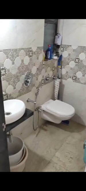 Bathroom in 1 BHK Apartment at Sanghvi Ecocity, Mahajanwadi – for Rent