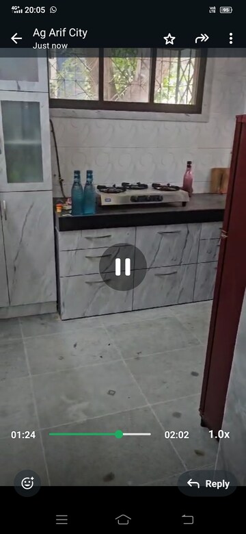 Kitchen in 1 BHK Apartment at Nagesh  Tower, Vishnu Nagar – for Rent