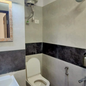 Bathroom in 1 BHK Builder Floor at Malviya Nagar – for Rent
