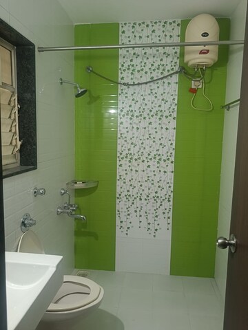 Bathroom in 2 BHK Apartment at Alliance Laxman Villa, Pashan – for Rent