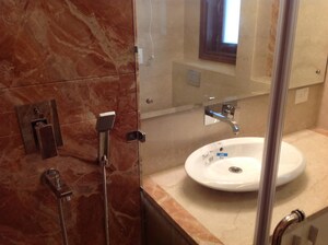 Bathroom in 3 BHK Builder Floor at Defence Colony – for Rent