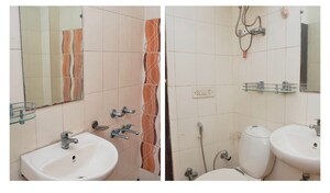 Bathroom in 3 BHK Builder Floor at Hauz Khas – for Rent