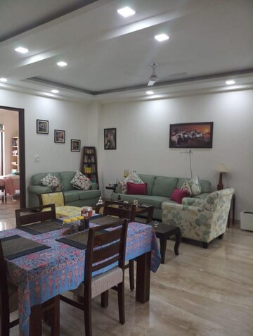 Living Room in 3 BHK Builder Floor at Palam Vihar Residents Association, Palam Vihar – for Rent