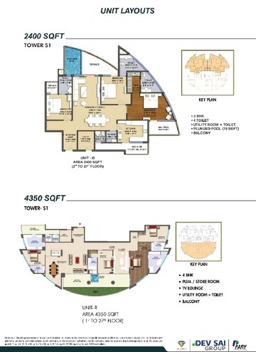 Floor Plan in 3 BHK Apartment at Le Solitairian City, Sector 25 Yamuna Expressway – for Sale