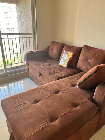 Living Room in 1 BHK Apartment at Puranik Rumah Bali Phase II, Ghodbunder Road – for Rent