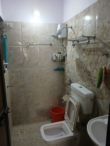 Bathroom in 1 BHK Apartment at Kavya Grandeur, Kasarvadavali – for Rent