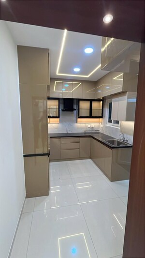 Kitchen in 3 BHK Apartment at Rajapushpa Provincia, Narsingi – for Rent