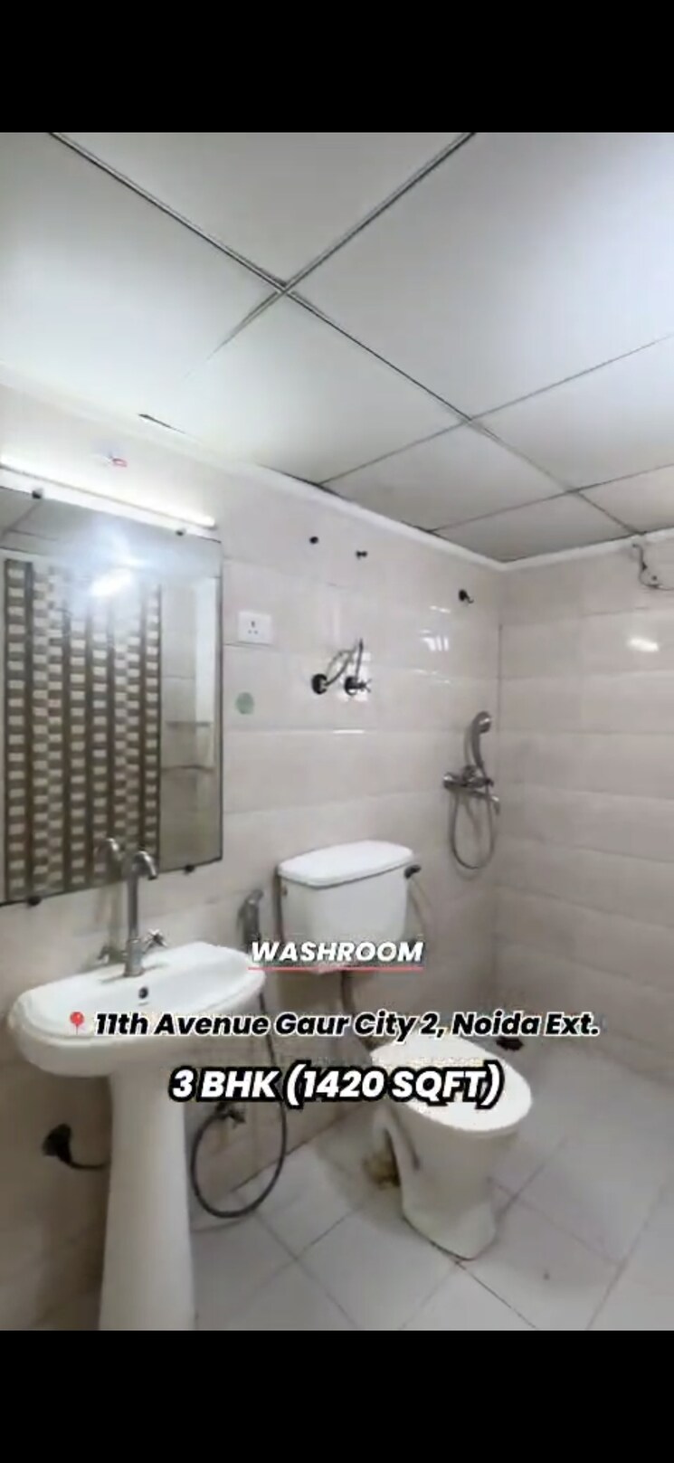 Bathroom, gaur-city-2-11th-avenue 3 Bedroom 890 Sq.Ft. Apartment In Sector 16c Greater Noida Greater Noida 9248974