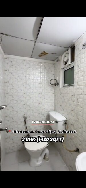 Bathroom in 3 BHK Apartment at Gaur City 2 - 11th Avenue, Sector 16c Greater Noida – for Sale