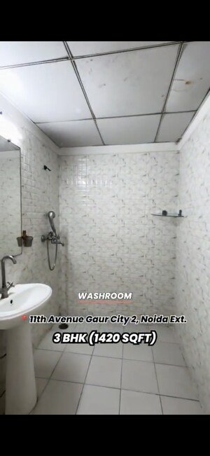 Bathroom in 3 BHK Apartment at Gaur City 2 - 11th Avenue, Sector 16c Greater Noida – for Sale