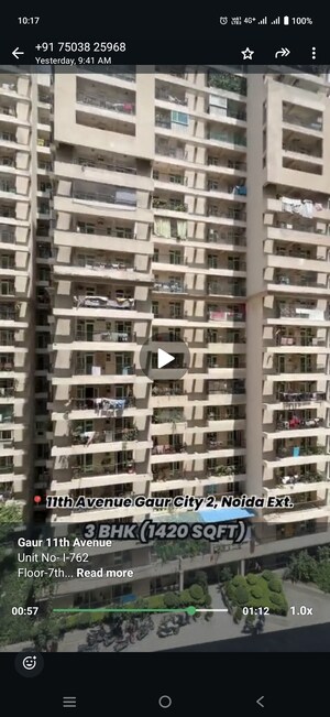 3 BHK Apartment – Exterior View View at Gaur City 2 - 11th Avenue, Sector 16c Greater Noida - for Sale