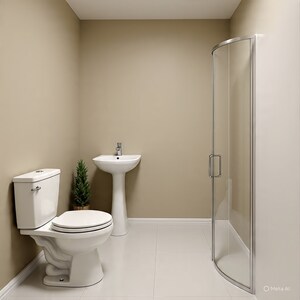 Bathroom in 1 BHK Apartment at Avas Vikas  – for Rent