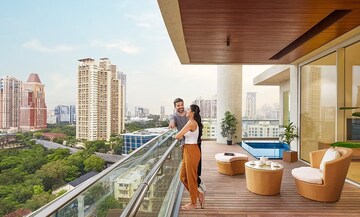 Balcony in 3 BHK Apartment at Chandak Vansham, Vile Parle West – for Sale