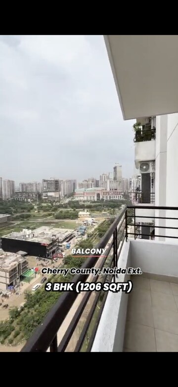 Balcony in 3 BHK Apartment at ABA Cherry County, Tech Zone 4 Greater Noida – for Sale