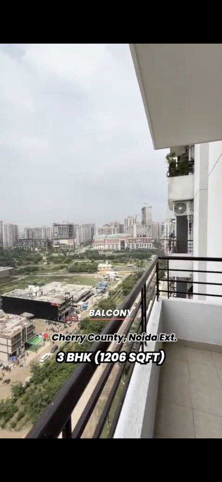 Balcony, aba-cherry-county 3 Bedroom 1206 Sq.Ft. Apartment In Tech Zone 4 Greater Noida Greater Noida 9249917