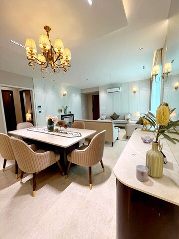 Living Room in 3 BHK Apartment at Maya Green Lotus Utsav, International Airport Road – for Rent