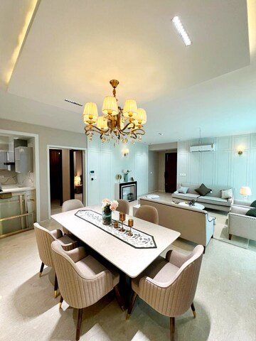 Living Room in 3 BHK Apartment at Maya Green Lotus Utsav, International Airport Road – for Rent