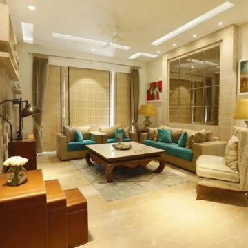 Living Room in 2 BHK Apartment at Ambience Creacions, Sector 22 – for Rent