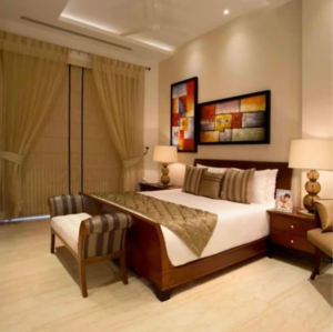 Bedroom in 2 BHK Apartment at Ambience Creacions, Sector 22 – for Rent