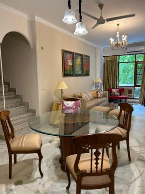 Living Room in 3 BHK Builder Floor at Boutique Residential Apartments C-253, Defence Colony – for Rent
