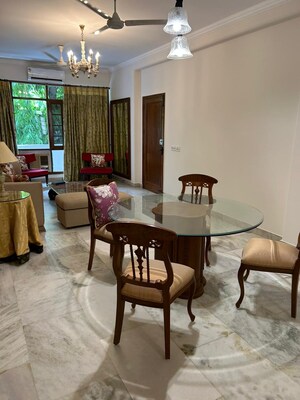 Living Room in 3 BHK Builder Floor at Boutique Residential Apartments C-253, Defence Colony – for Rent
