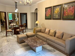 Living Room in 3 BHK Builder Floor at Boutique Residential Apartments C-253, Defence Colony – for Rent