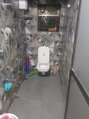 Bathroom in 2 BHK Apartment at Lokpuram CHS, Vasant Vihar – for Rent