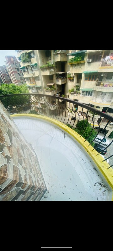 Balcony in 3 BHK Apartment at Sector 4 Dwarka – for Rent