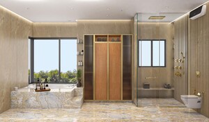 Bathroom in 4 BHK Apartment at MJ 81 Aureate, Bandra West – for Rent