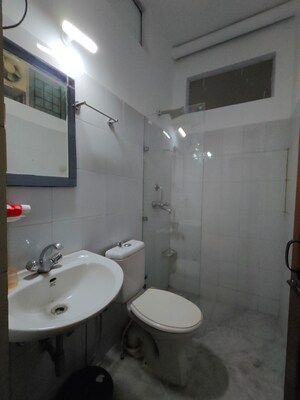 Bathroom in 2 BHK Builder Floor at Ansal Sushant Lok I, Sector 43 – for Rent