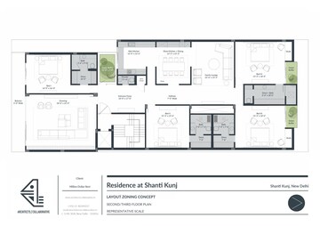 Floor Plan in 4 BHK Apartment at Shalimar Nest, Vasant Kunj – for Sale