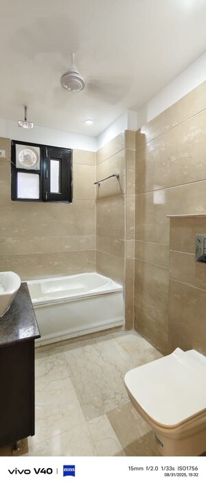 Bathroom in 3 BHK Builder Floor at Defence Colony – for Rent