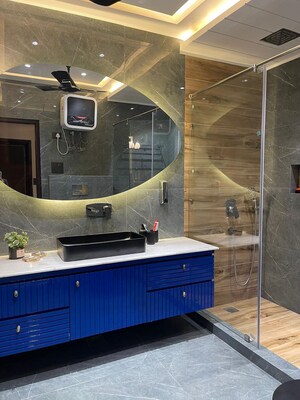 Bathroom in 1 BHK Builder Floor at Greater Kailash I – for Rent