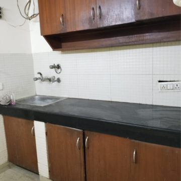 Kitchen in 2 BHK Builder Floor at Malviya Nagar – for Rent