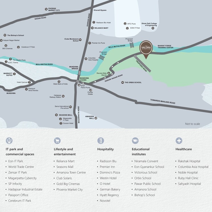 Map Location, arp-valora-towers-a 2 Bedroom 786 Sq.Ft. Apartment In Keshav Nagar Pune 9251298