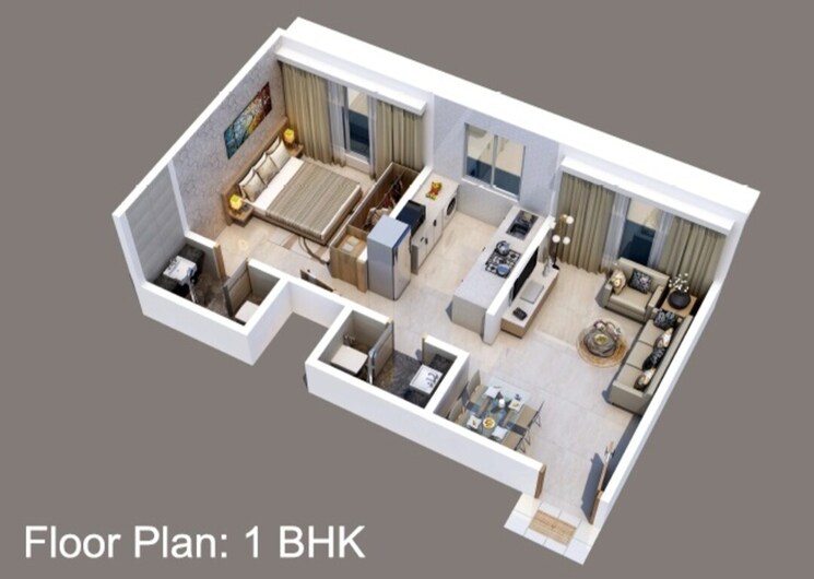 Floor Plan, jankalyan nagar 1 Bedroom 432 Sq.Ft. Apartment In Jankalyan Nagar Mumbai 9251329