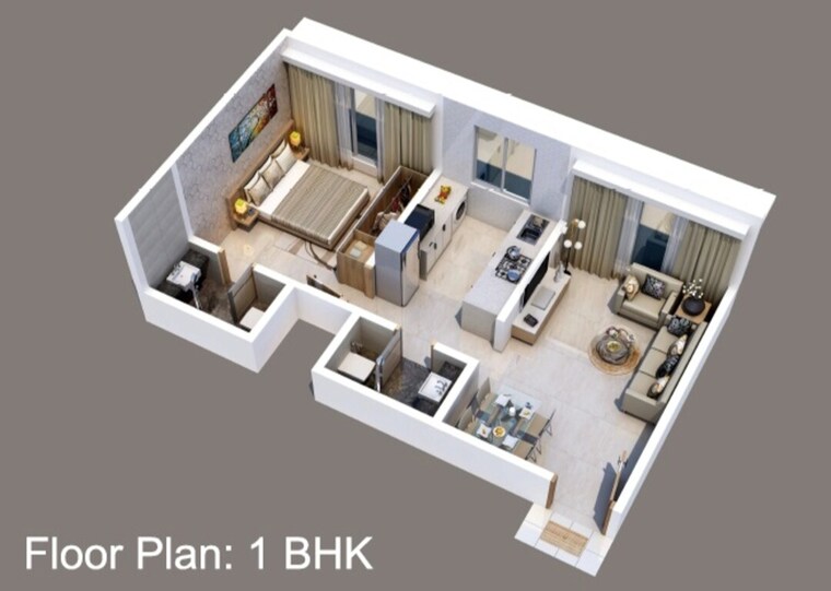 Floor Plan, jankalyan nagar 1 Bedroom 650 Sq.Ft. Apartment In Jankalyan Nagar Mumbai 9251332