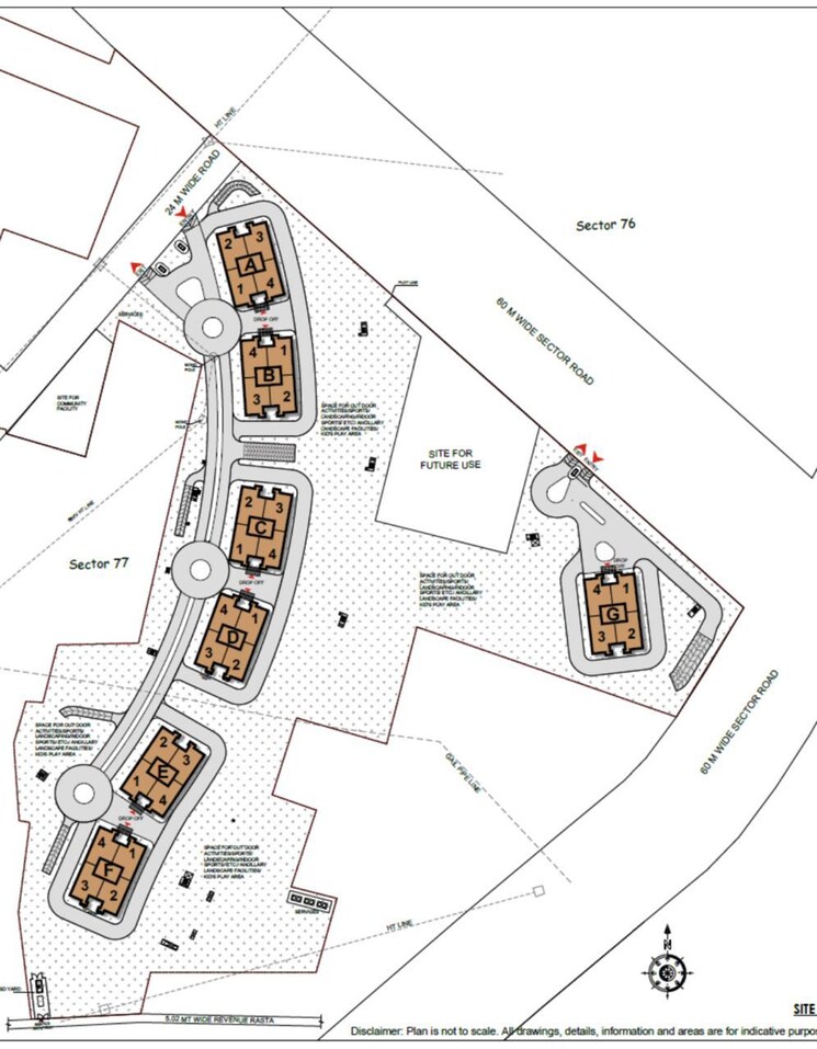 Map Location, dlf-privana-south 4 Bedroom 3577 Sq.Ft. Apartment In Sector 76 Gurgaon 9251360