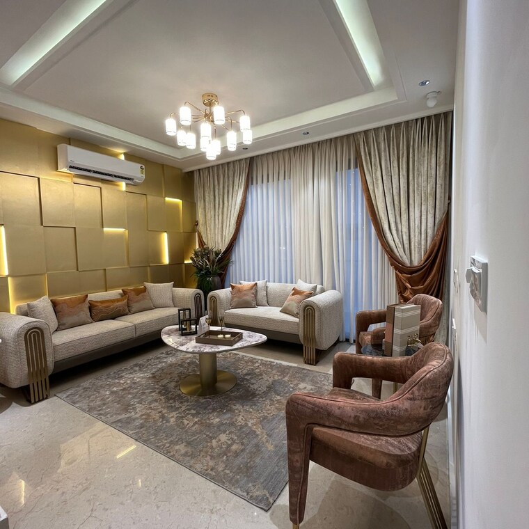 Living Room, urban-the-zirk 3 Bedroom 1750 Sq.Ft. Apartment In High Ground Zirakpur 9251359