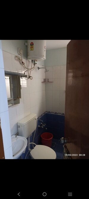 Bathroom in 2 BHK Apartment at B Desai Anand Crystal, Tragad – for Rent