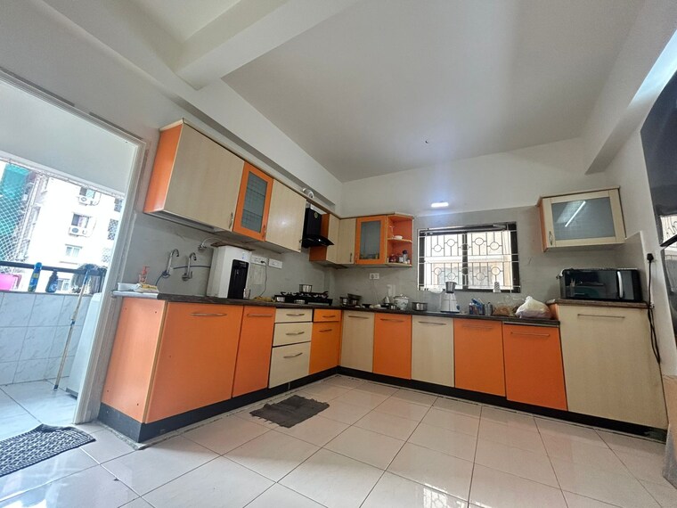 Kitchen, my-home-navadweepa 3 Bedroom 2000 Sq.Ft. Apartment In Madhapur Hyderabad 9251639