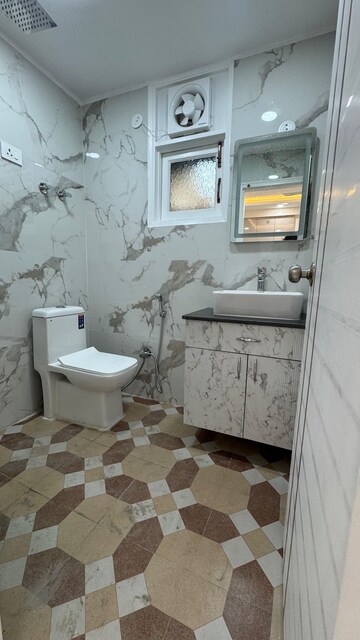 Bathroom in 2 BHK Builder Floor at Risland Sky Mansion, Chattarpur – for Rent
