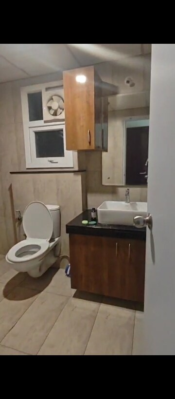 Bathroom in 3 BHK Apartment at Prestige High Fields, Gachibowli – for Rent