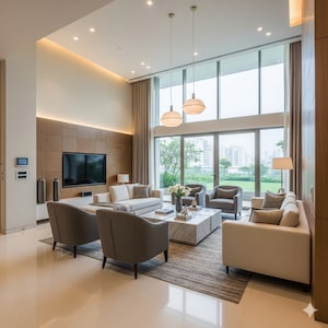 Living Room in 4 BHK Apartment at Sector 86 – for Sale