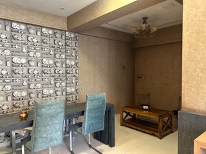 Living Room in 1 BHK Apartment at Raunak Heights, Ghodbunder Road – for Rent