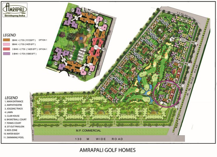 Master Plan, amrapali-golf-homes 2 Bedroom 835 Sq.Ft. Apartment In Sector 4 Greater Noida Greater Noida 9252885